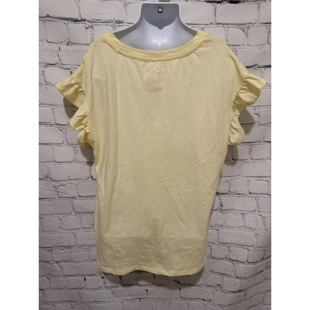 NWT Cat & Jack Girls T-shirts Yellow & Green size xl (14) Set Of 2